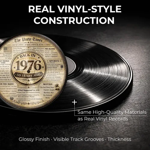 Miniatura 2 de Decoraciones de cumpleaños número 50 para mujeres y hombres, vinilo de 11.6 pulgadas, centros de mesa de 50 años para decoración de mesas, regalos