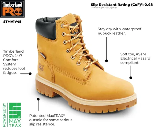 Miniatura 7 de Timberland PRO Botas 6 Direct Attach MaxTRAX Soft Toe impermeables con aislamiento para hombre