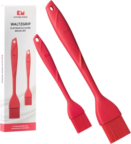 Miniatura 11 de Kitchen Mama WaltzGrip Platinum - Cepillo de silicona para repostería, juego de 2 cepillos resistentes al calor para cocinar, hornear, asar, asar