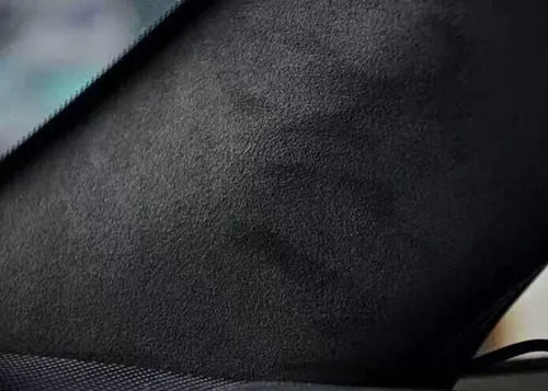 Miniatura 6 de Tela de tapicería de gamuza negra de 64 pulgadas de ancho por 40 pulgadas, material de microgamuza suave y suave de doble cara para reemplazo