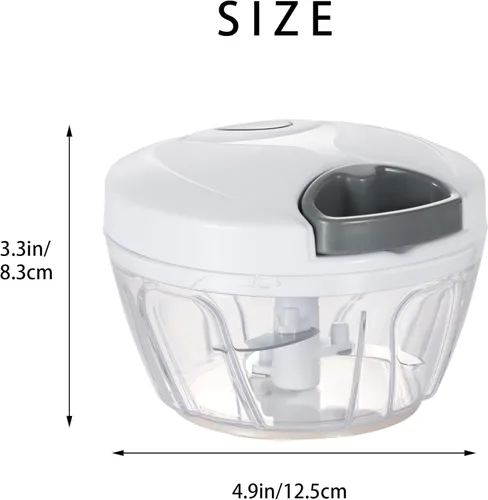 Miniatura 7 de Ourokhome Procesador Manual de Alimentos Picador de Verduras, Picador de Ajo Portátil de Tirar de Cuerda Manual Cortador de Cebolla para Verduras