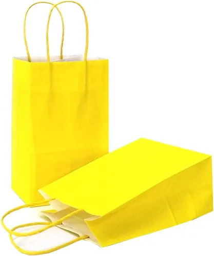 Miniatura 62 de AZOWA Bolsas de regalo mini de papel kraft con asas (Azul claro, 4x2.4x6, 25 piezas)