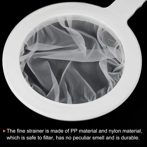 Miniatura 4 de PATIKIL Colador de filtro de alimentos de 9 x 6 pulgadas, paquete de 3 filtros de malla de malla de 80 filtros de malla fina con mango para filtro