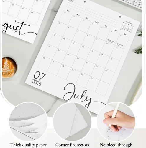 Miniatura 2 de Calendario magnético para refrigerador de enero de 2026 a junio de 2027, 13.5 x 11 pulgadas, calendario magnético para refrigerador de 18 meses