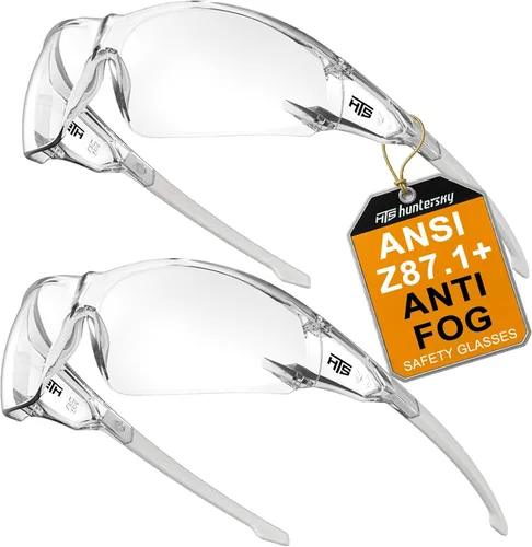 Miniatura 12 de HTS HUNTERSKY ANSI Z87.1 Gafas de seguridad antivaho envolventes transparentes, gafas de laboratorio para pickleball y química con resistencia a