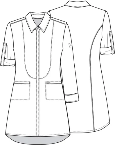 Miniatura 7 de 40 Lab Coat for Women With 2 Pockets and Back Princess Seams -1401A