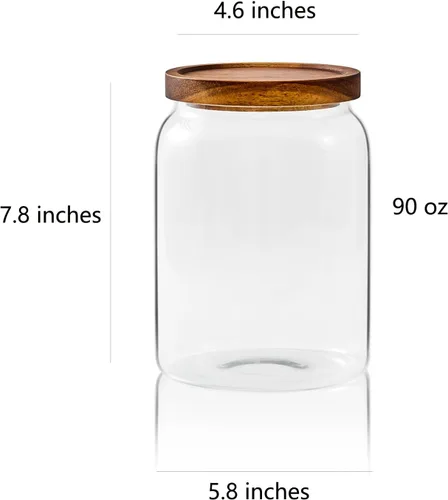 Miniatura 2 de Sweejar Tarros de cristal para organización de la lavandería, contenedor de 90 onzas para cápsulas de lavandería, tarros de almacenamiento