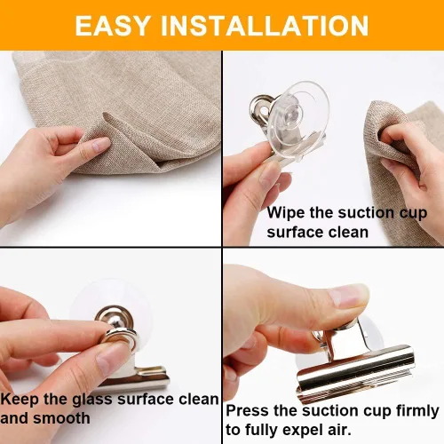 Miniatura 7 de 20 paquetes de clip de ventosa redondo de plástico para ventosa soporte de abrazadera fuerte para ventana de vidrio clip de ventosa para colgar