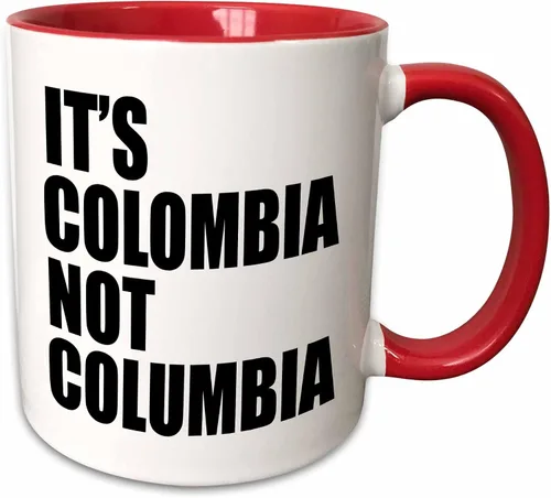 Miniatura 10 de 3dRose Its Colombia Not Columbia - Taza de dos tonos, 11 onzas, color negro