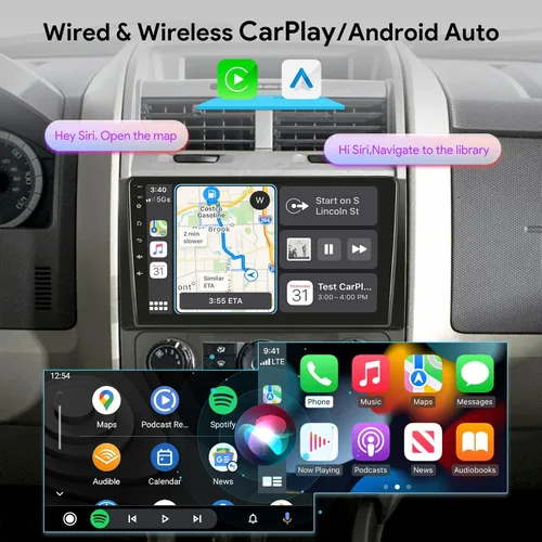 Miniatura 4 de [2+64GB] Radio de coche para Ford Escape Kuga Mazda Tribute 2007-2012, 9 pulgadas Android 13 pantalla táctil estéreo, Carplay/Android
