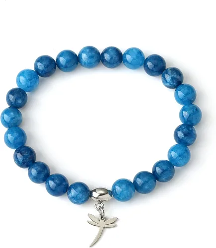 Regalos para mujeres, pulseras de libélula, colibrí, mariquita, perezoso, 0.315 pulgadas, piedra natural, curativa, pulseras de relajación para