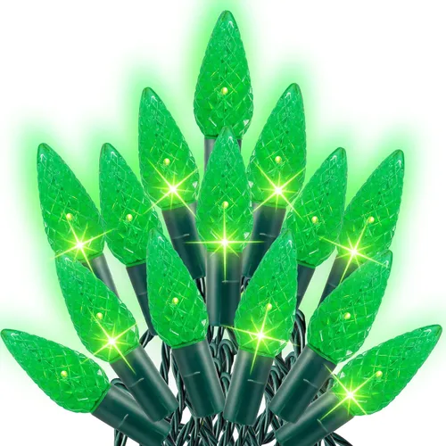 Miniatura 11 de Dazzle Bright C6 - Tira de luces de Navidad, 200 luces LED de 66 pies, impermeables, conectables con temporizador, 8 modos de luces de Navidad