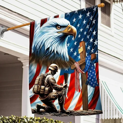 Miniatura 12 de FLAGWIX Bandera de veterano del ejército, banderas de veteranos para exteriores de 3 x 5 pies, regalos de veteranos para hombres y mujeres