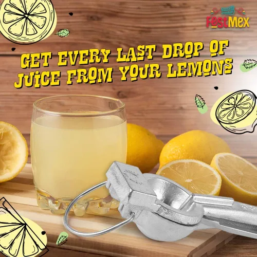 Miniatura 6 de Exprimidor de limones Exprimidor de cítricos de aluminio fundido de alta calidad, exprimidor de jugo de mano, 2.4 pulgadas, grande, hecho en México