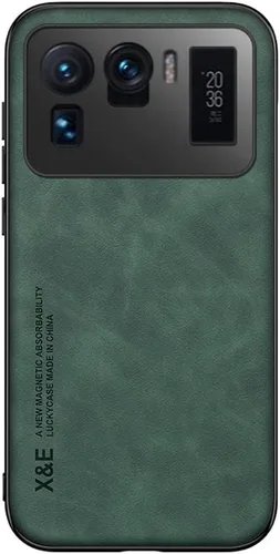 Kepuch Silklike Caso para Xiaomi 11 Ultra - Cubierta Parachoques Placa De Metal Incorporada Para Xiaomi 11 Ultra - Verde