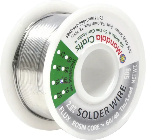 Mandala Crafts Sn99 Ag0.3 Cu0.7 0.6mm 0.8mm 1mm 1.5mm. Cable de soldadura sin plomo con núcleo de colofonia flux