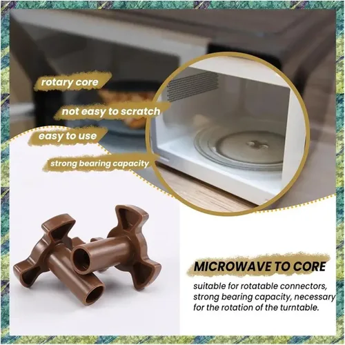 Miniatura 4 de 2PCS Microwave Turntable Coupler, Oven Roller Guide Support, Rotary Core Coupling Replacement Parts