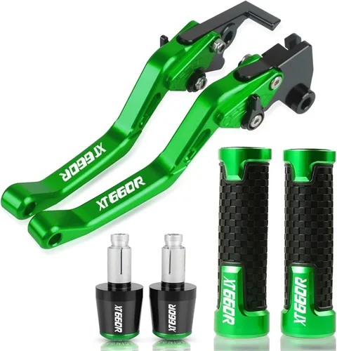 Miniatura 21 de Palancas de freno Accesorios de motocicleta CNC Palancas de embrague de freno Manillar Manillar Agarres extremos para Yamaha XT660R XT 660R