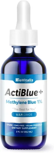 Actiblue+ azul de metileno 1%: azul de metileno certificado ISO probado en laboratorio de terceros 99,9% sin formaldehído, sin alcohol, sin gluten y