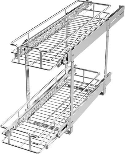 Miniatura 19 de LOVMOR Organizador de gabinete extraíble de 17 pulgadas de ancho x 21 pulgadas de profundidad, estantes extraíbles para armario de cocina, 1 Tier