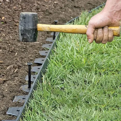 Miniatura 4 de WOWCASE Uñas de jardín de plástico de 8 pulgadas, 25 piezas de materiales de polímero en espiral para bordes de paisaje, clavos de anclaje