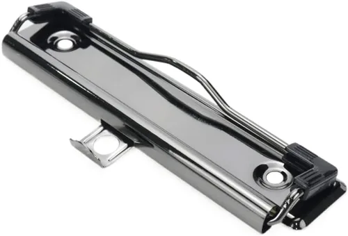 Miniatura 5 de 4 clips para portapapeles de 4.72 pulgadas de metal con agarre de goma y agujero para colgar para crear portapapeles de perfil bajo, tablero