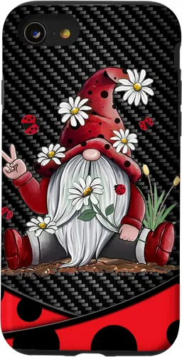 Miniatura 18 de Red Gnome Hippie Daisy Flowers Gnome Ladybugs - Christmas Case for iPhone 17