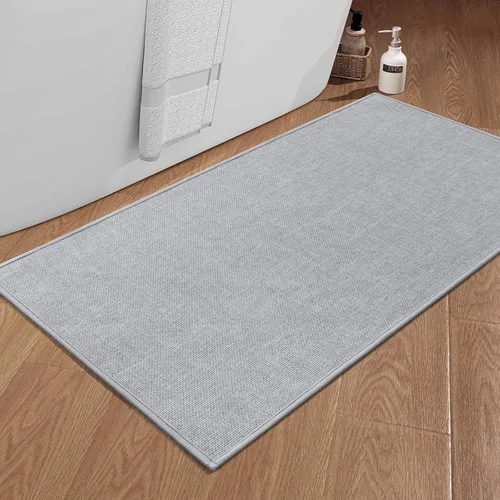 Miniatura 104 de chakme Alfombras de Baño 24x17, Alfombra de Baño Ultra Delgada Antideslizante Pequeña de Secado Rápido Absorbente para Piso de Baño