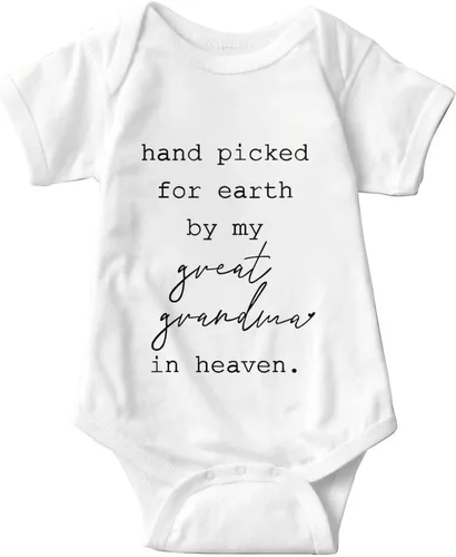 listery Great Grandma Bodysuit Hand Picked For Earth By My Grandma Newborn Hand Picked Great Grandma Clothes Boy Girl
