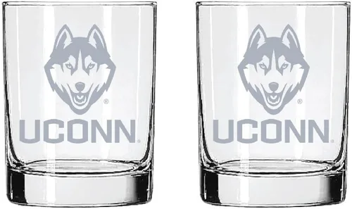 Miniatura 45 de Texas A&M Aggies - Juego de 2 vasos (2 caras), acabado satinado, roca (o whisky)