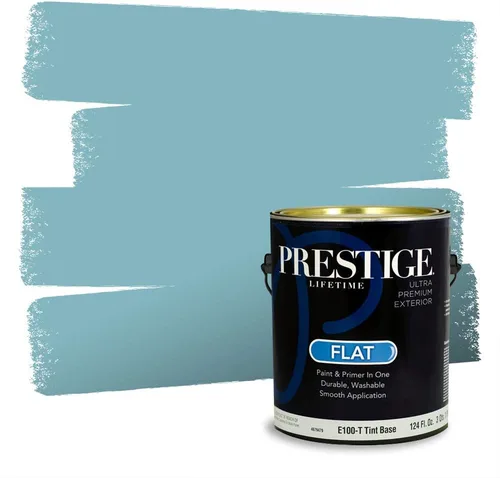 Miniatura 612 de Pintura Exterior + imprimación PRESTIGE, todo-en-uno, 1 galón, acabado mate, color comparable al Valspar* Royal Gray* VS151-Gris real