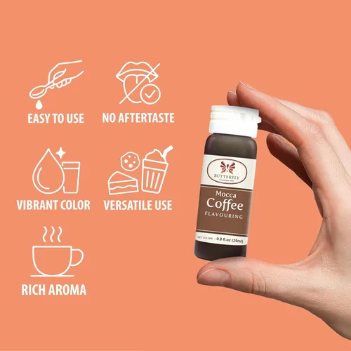 Miniatura 3 de Butterfly Coffee - Pasta de extracto aromatizante de Mocca, 0.8 fl oz (paquete de 1) – Extracto de espresso puro para hornear, bebidas, postres