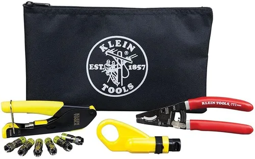 Miniatura 2 de Klein Tools Kit de instalación coaxial VDV026-211 y crimpadora de cables de datos modulares de trinquete VDV226-110/pelacables/cortador de cables