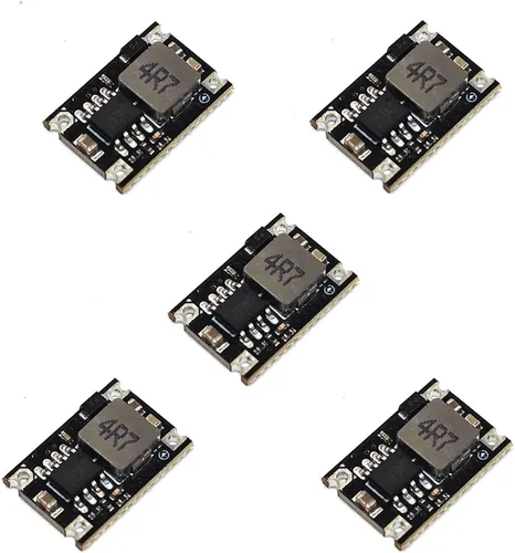 Miniatura 6 de Generic Mini MP1584EN DC-DC Convertidor Buck Módulo de Fuente de Alimentación Ajustable 24V a 12V 9V 5V 3.3V (Paquete de 5) - Verde - Conector Micro