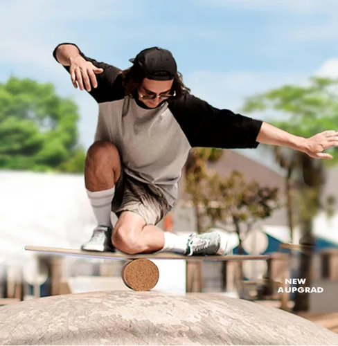 Miniatura 4 de Tabla de equilibrio para interiores, estilo surf, fitness en casa con rueda para ejercicio, entrenamiento atlético y deportes de tabla, divertido