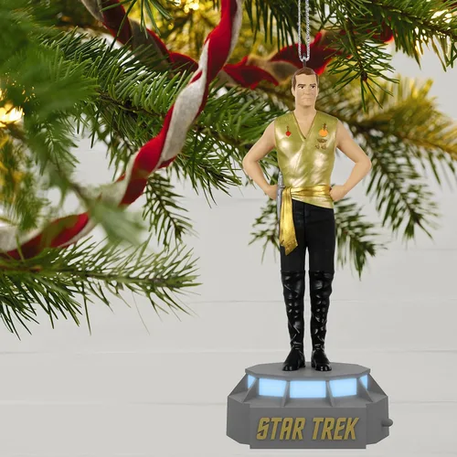 Miniatura 6 de Adorno navideño de Hallmark Keepsake, espejo Star Trek, colección de espejos, capitán James T. Kirk narradores con luz y sonido