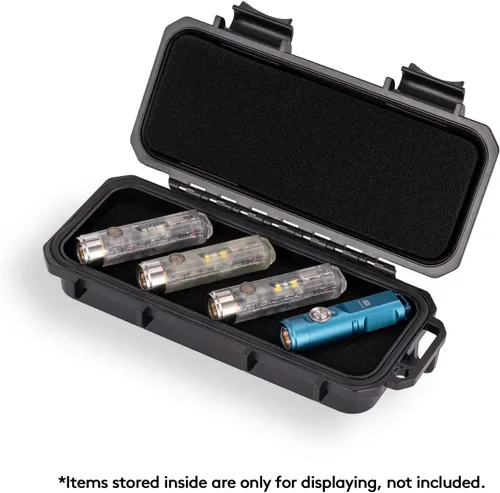 Miniatura 4 de RovyVon Caja de herramientas EDC, caja pequeña de almacenamiento para proteger equipos EDC, caja organizadora compacta EDC, 1 unidad (negro), 7 x