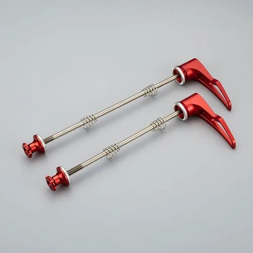 Miniatura 5 de Juego de brochetas de liberación rápida mejorado de titanio para bicicleta de carretera MTB Rojo para MTB