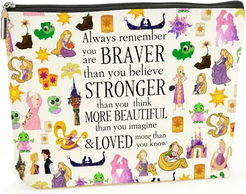 Miniatura 12 de Bolsa de Maquillaje de Belleza Mágica Inspirada en Personajes de Cuentos de Hadas, Regalos de Navidad, Cumpleaños, Amistad para Mujeres, Niñas