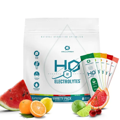 Miniatura 10 de Cellutrex® H2O Electrolytes - Pomelo Mezcla de bebida en polvo de electrolitos sin azúcar Sal natural, electrolitos sin OMG para entrenamientos