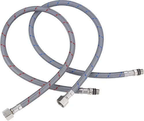 Miniatura 7 de Líneas de suministro de rosca de compresión hembra de 3/8 pulgadas × conector macho M10 1 par, manguera de grifo ARCORA de 16 pulgadas conecta