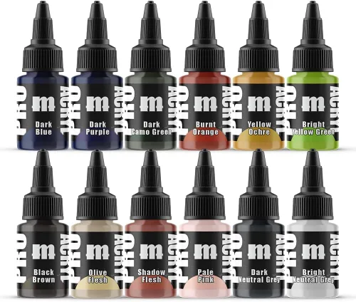 Monument Hobbies PRO Acryl 22ml Juego de Pintura Acrílica - Pintura en Miniatura para Wargames - Pintura Acrílica No Tóxica Compatible con Técnicas