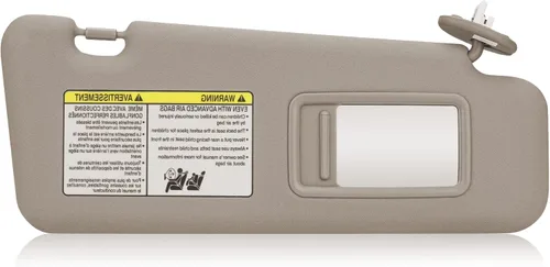 Miniatura 11 de TadaMark Visera solar derecha del lado del pasajero para Toyota Highlander 2008 2009 2010 2011 2012 2013 gris con luz de repuesto # 74320-0E050-B0