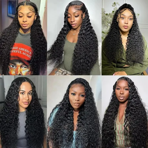 Miniatura 6 de Borchan Water Wave 3 Paquetes Cabello Humano Húmedo y Ondulado Cabello Humano 3 Paquetes para Mujeres Negras 16 18 20 Pulgadas Paquetes Brasileños