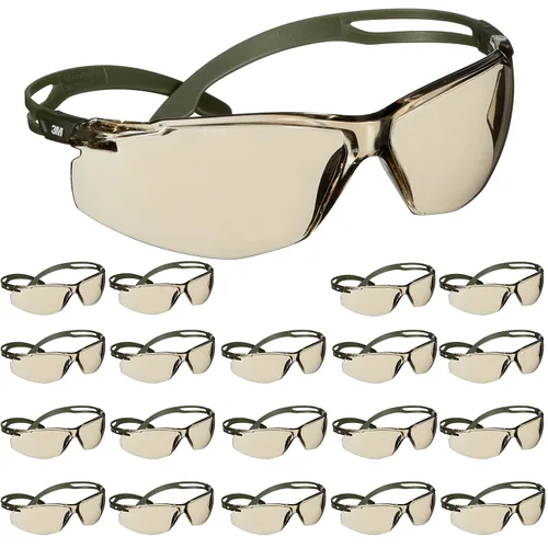 Miniatura 14 de 3M Gafas de seguridad, SecureFit Serie 500, paquete de 20, ANSI Z87, patillas de trinquete ajustables, gafas protectoras deportivas, lentes