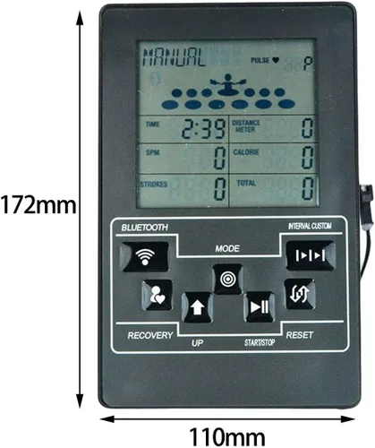 Miniatura 3 de Inicio Máquina de remo Monitor ajustable duradero odómetro Piezas de repuesto automáticas Contador de velocímetro para el hogar Fitness Riding Bike