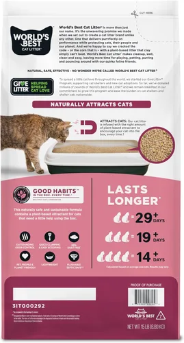 Miniatura 2 de LA MEJOR ARENA PARA GATOS DEL MUNDO Good Habits Arena para gatos con atracción Atractor natural a base de plantas Arena multigato de maíz
