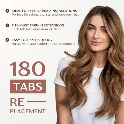 Miniatura 4 de WIGI Extensiones de cabello adhesivas de alta calidad, cabello humano 100 % real, 1.76 onzas por paquete, 20 unidades, extensiones de cabello lacio