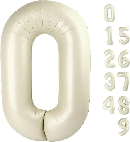 Miniatura 356 de Globos de números de 5 globos de 40 pulgadas, decoraciones de cumpleaños azules para niños y niñas, globos de números azul marino grandes