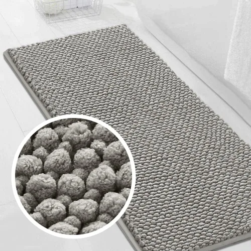 Miniatura 9 de Turquoize Alfombras de baño de felpilla antideslizante para baño, 17 x 24 pulgadas, extra suaves y absorbentes, lavables a máquina, perfectas